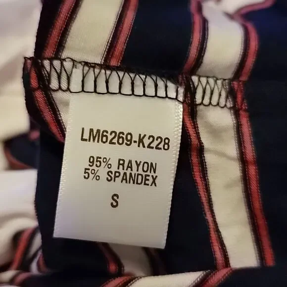 Loveappella blue red white stripped dress - Picture 6 of 6